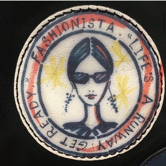 Brighton Limited Edition Patent Leather Black/Blue Bag - Picture 9 of 13